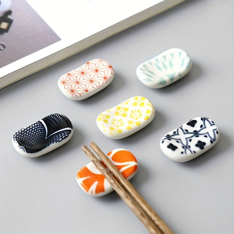 Japanese Style Ceramic Chopsticks Rest Rack Fork Holder & Cutlery Organizer