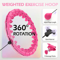 Portable 24 Knots Fitness Hoop Adjustable Weighted Smart Hoop For Weight Loss