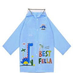 Kids Dino Hooded Raincoat Poncho for School Outdoor