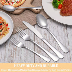30pcs Stainless Steel Cutlery Set Mirror Polished & Dishwasher Safe