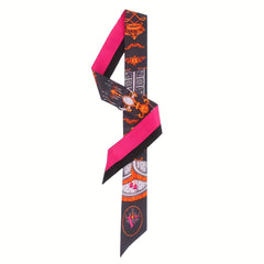 26 Letter Flower Print Neckerchief Casual Hair Ribbon Handbag Handle