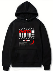 Japan Flag Print Men's Hooded Sweatshirt for Autumn Winter