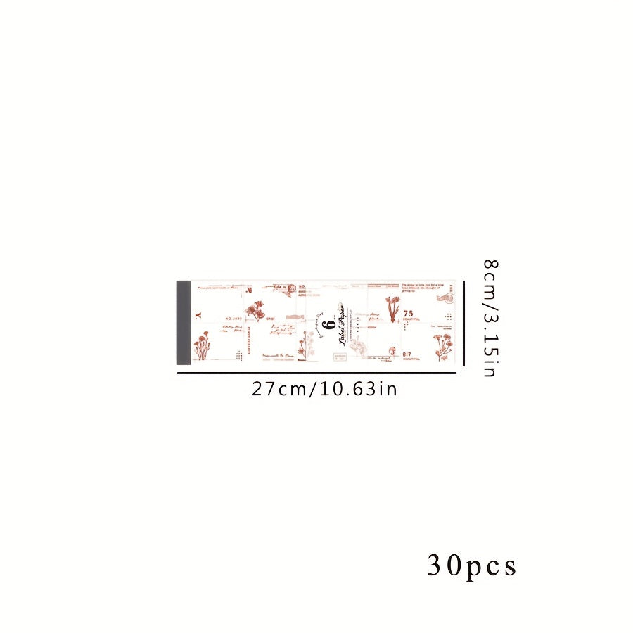 30 Sheets Memo Pad Summer Flower Series DIY Decoration Base Post