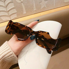 Semi-rimless Sunglasses Women's Shades Y2K Fashion Sunscreen Glasses