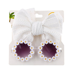 Baby Girl Flower Sunglasses & Headband Set