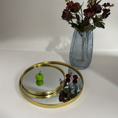 Glass Mirror Tray for Home Decor and Living Room