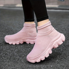 Women's Non-Slip High Top Sock Sneakers Thick Bottom Sports Shoes