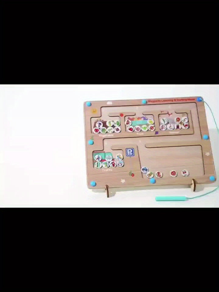 Montessori Magnetic Maze Transportation Puzzle Board