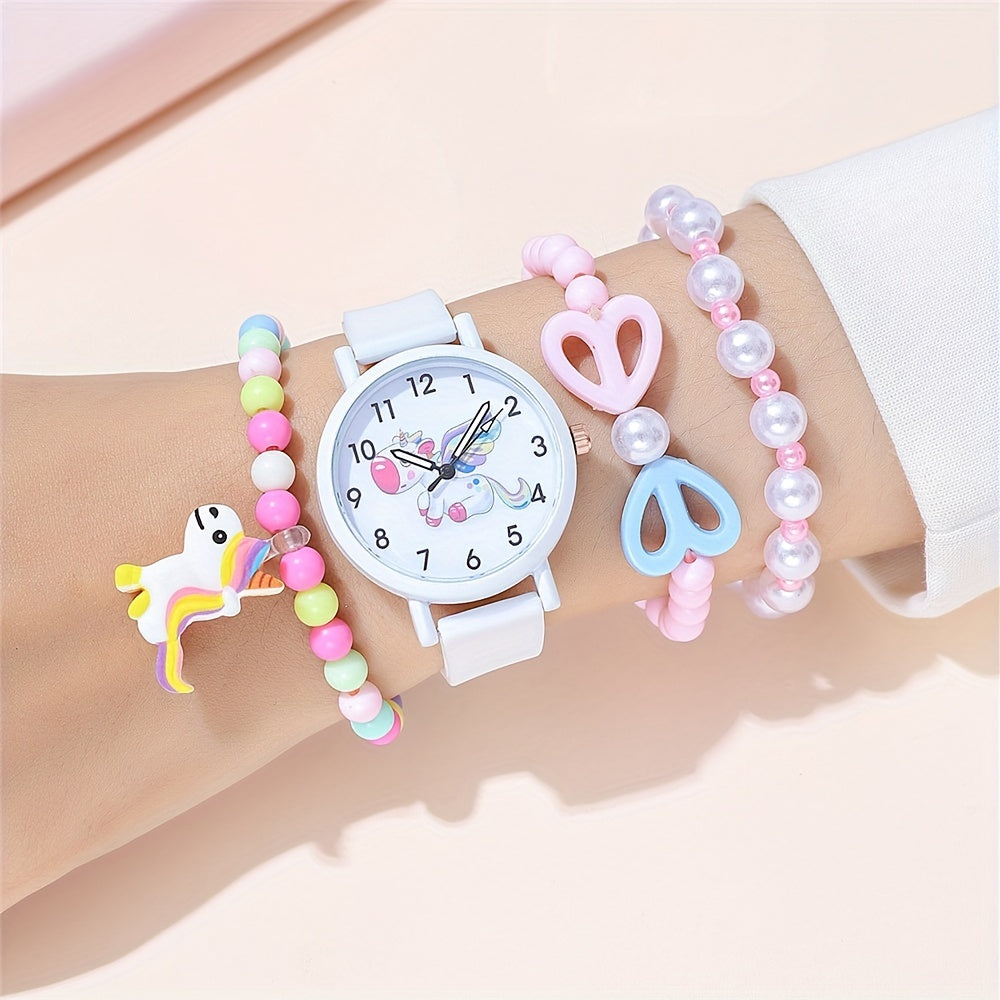Unicorn Silicone Tape Children's Watch Set