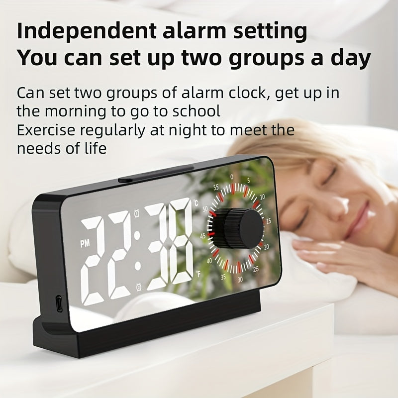 Dual Display Countdown Alarm Clock with Manager Function