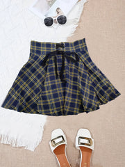 Y2K Summer Plaid Mini Skirt High Waist