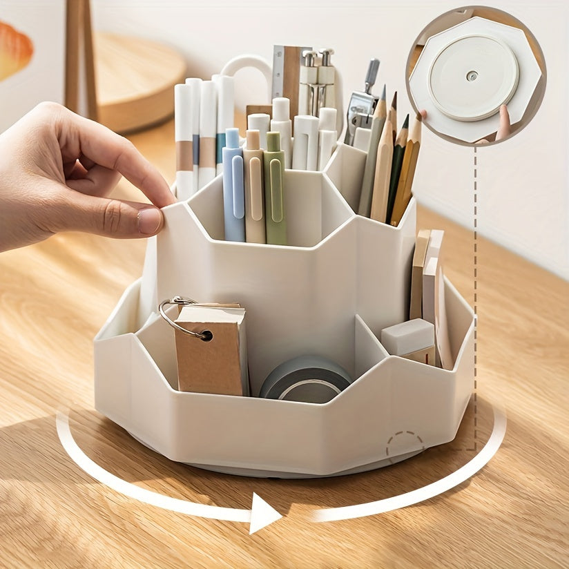 Large Plastic Non-rotating Pen Holder Storage Box