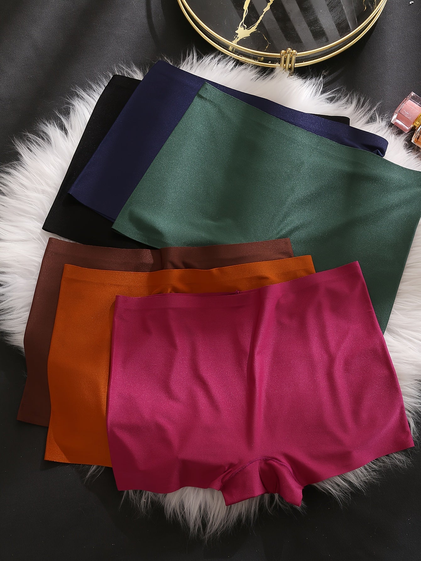 6pcs Seamless Boyshort Panties Soft & Comfortable Stretch Panties