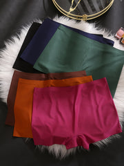 6pcs Seamless Boyshort Panties Soft & Comfortable Stretch Panties