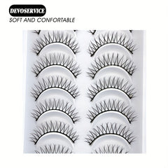 10 Pairs 3D False Eyelashes Faux Mink Lashes Reusable Makeup Tool