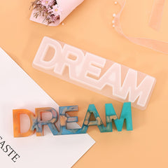 Crystal Epoxy Mold DREAM Table Decoration Jewelry Silicone Mold