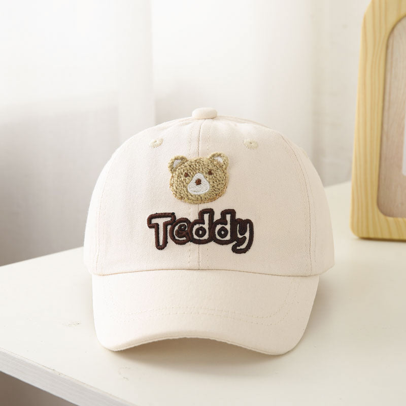 Kids Bear Embroidered Baseball Cap Sun Protection Sunshade Hat