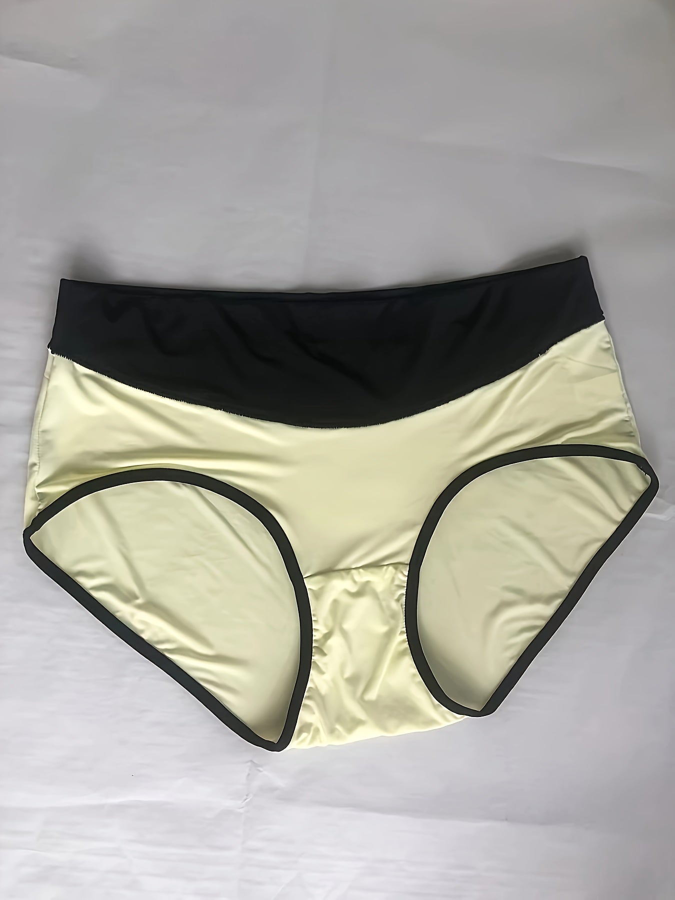 3 Pack Plus Size Colorblock High Waisted Briefs Set