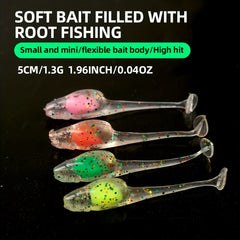 1pc Bionic Tadpole Soft Bait With Sequins Fishing Tackle