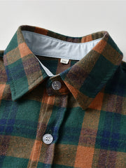 Baby Boys Plaid Shirts Button Down Long Sleeve Kids Clothes