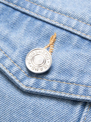 Denim Jacket, Button Up Lapel Collar, Flap Pockets
