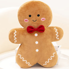 Gingerbread Man Plush Hanging Ornaments Set of 4
