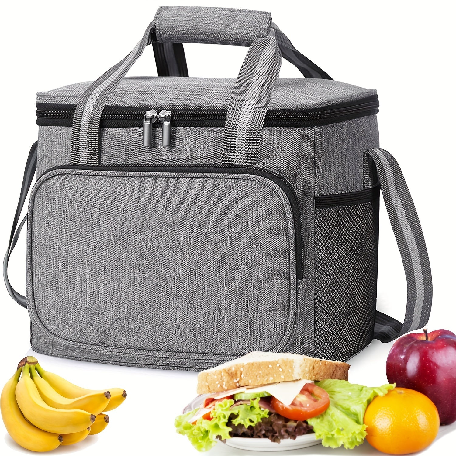 Large Insulated Lunch Bag for Office School Picnic Beach