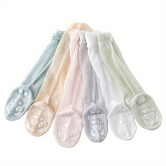 6 Pairs Kids Over the Knee Long Socks Anti-Mosquito Thin Mesh Breathable