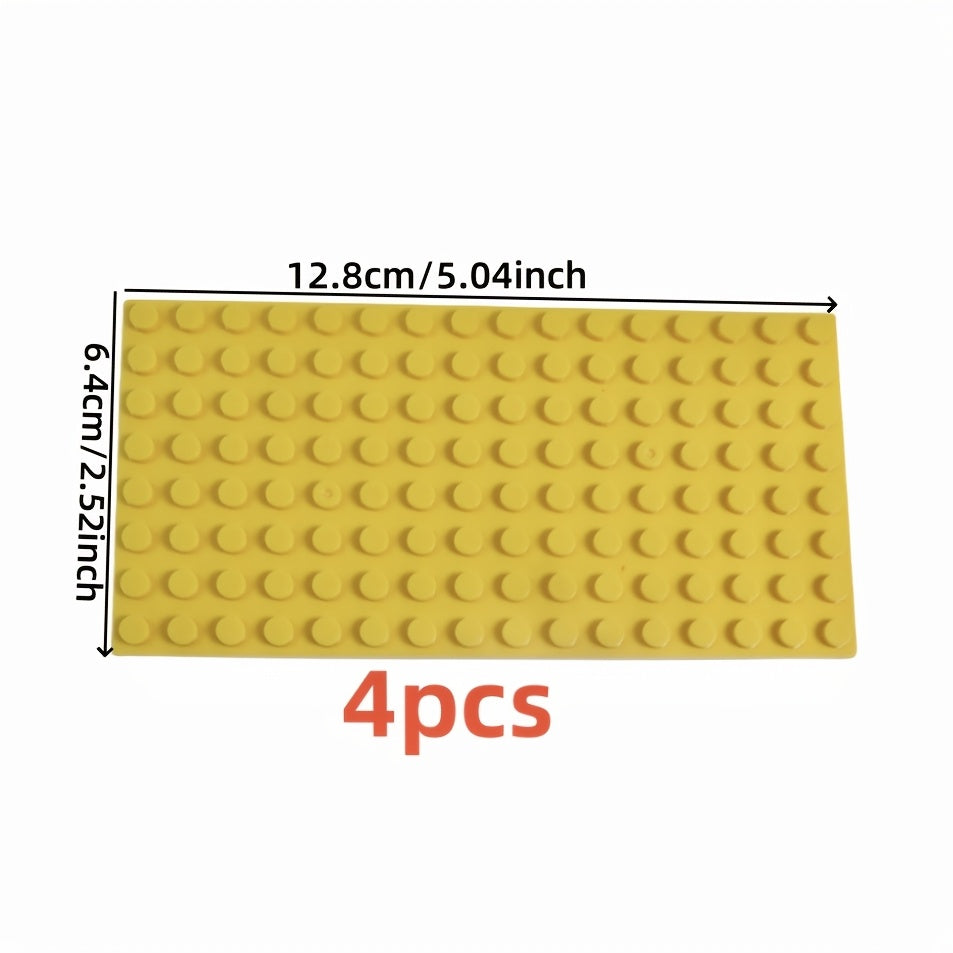4 Pack IDEAMOC 8x16 Dots Base Plates Mixed ABS Building Blocks Parts