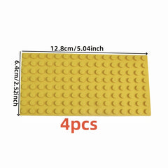 4 Pack IDEAMOC 8x16 Dots Base Plates Mixed ABS Building Blocks Parts