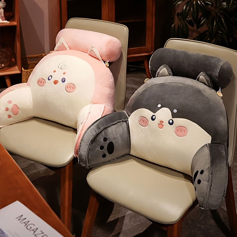Cat Plush Cushion Sofa Waist Support Pillow Nap Doll Toy