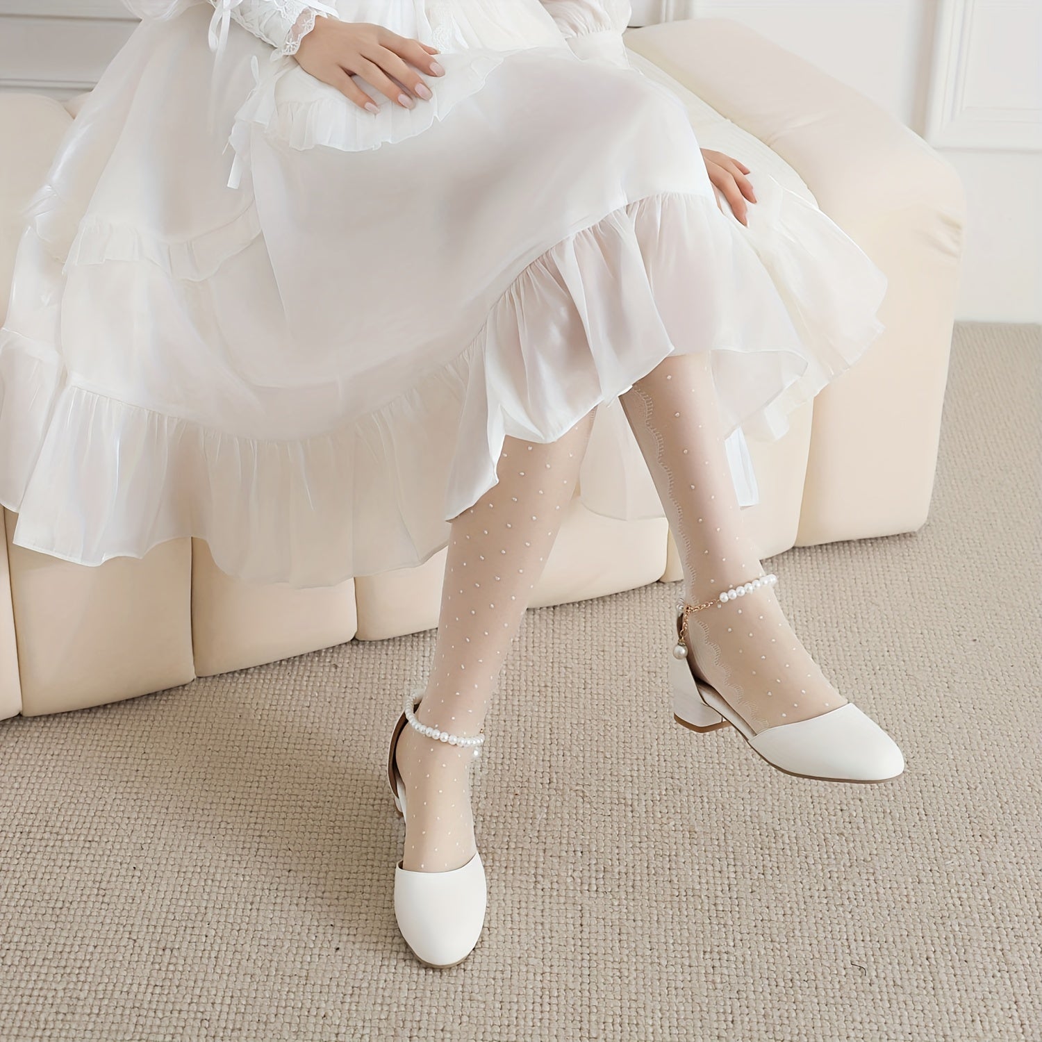 Closed Round Toe Low Heel Pumps Ankle Strap Flats Women's Footwear