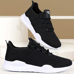 Unisex Woven Running Shoes Lace Up Athletic Shoes