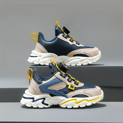 Boy's Chunky Shoes With Rotating Buckle Non Slip Sneakers