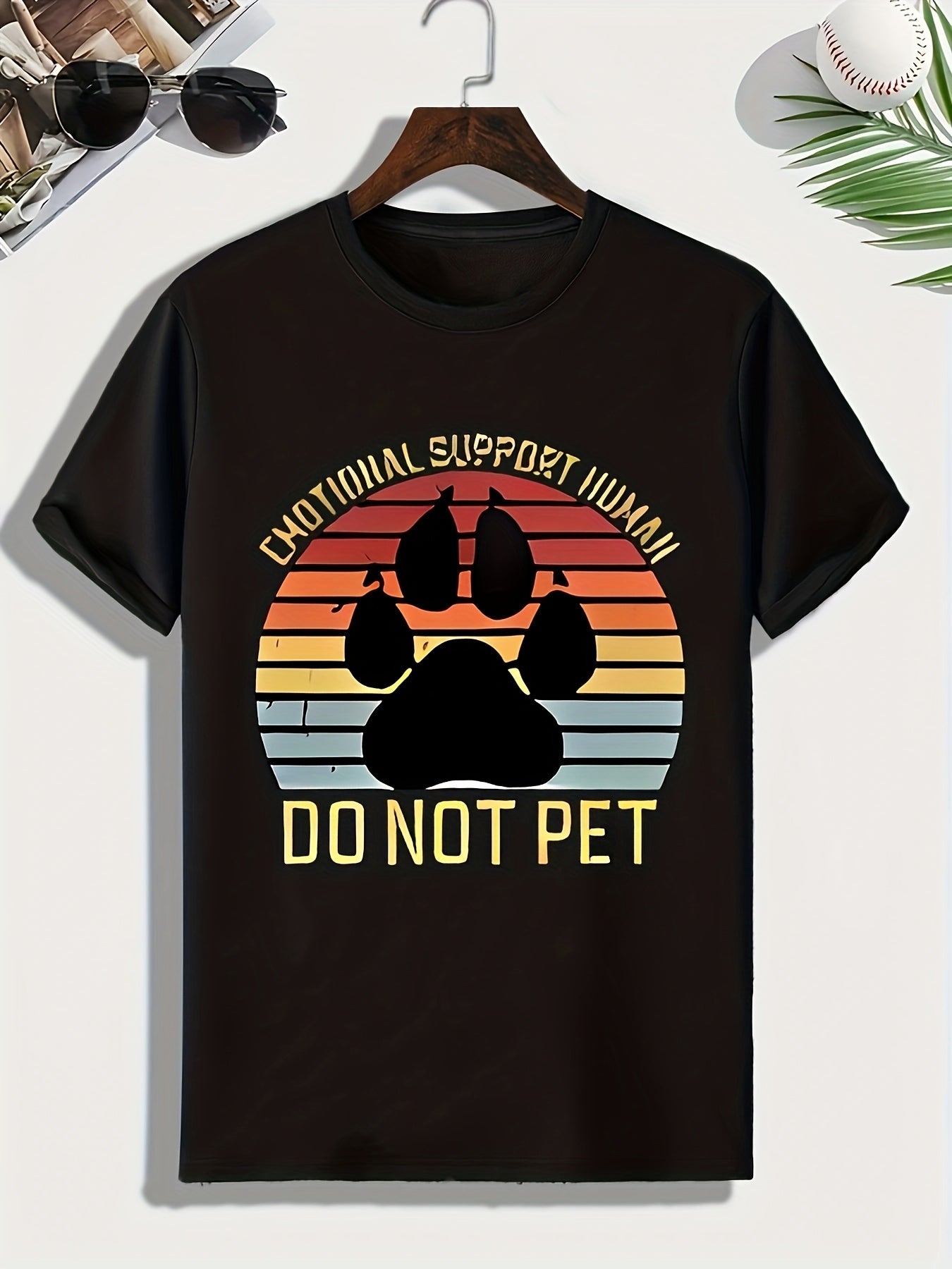 Paw Print Men's Comfy T-shirt for Outdoor Summer