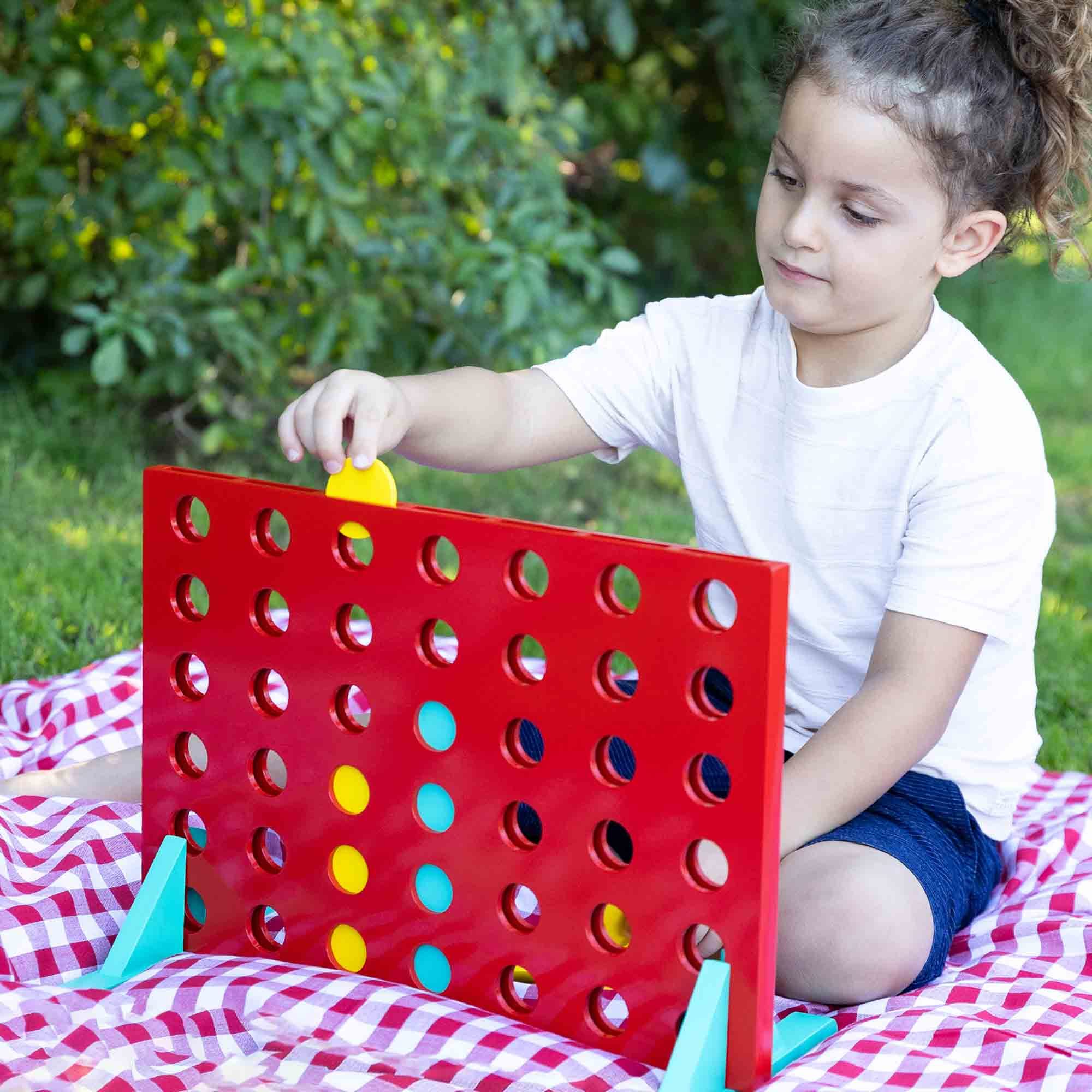 Giant Wooden 4 in a Row Game - XXL Size