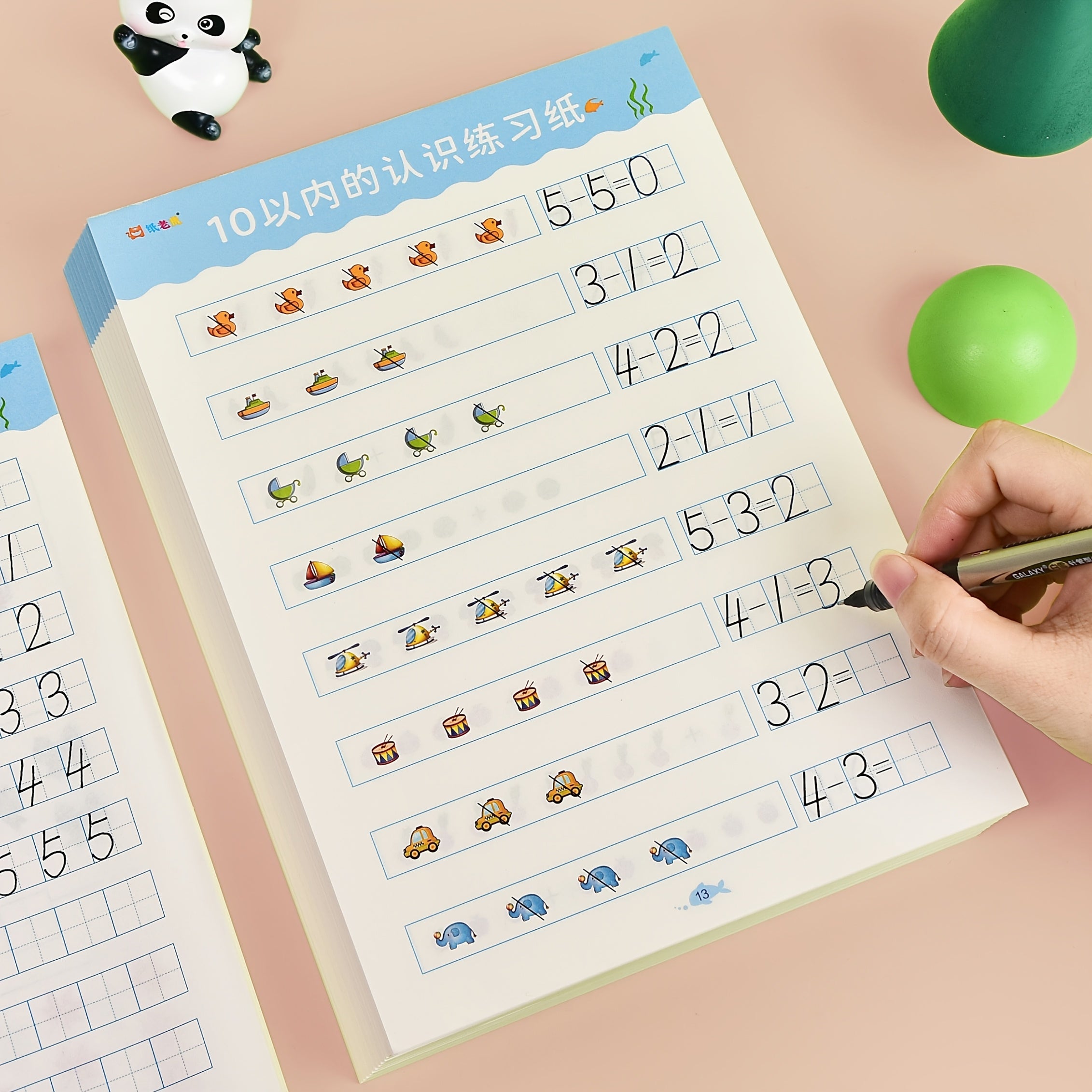 Handwriting & Math Practice Workbook Set 1-20 for Kids