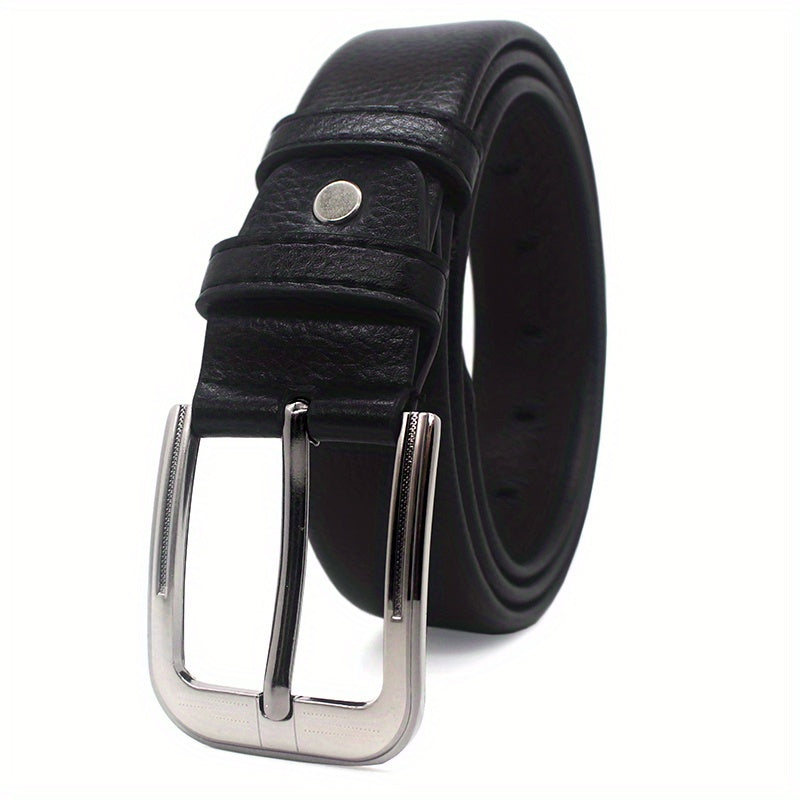 Men's Automatic Buckle PU Leather Belt Business Waist Strap