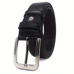 Men's Automatic Buckle PU Leather Belt Business Waist Strap