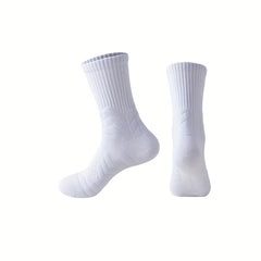 Men's Mid Crew Sport Socks Non Slip Shock Absorption Breathable Athletic Socks