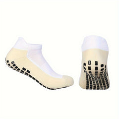 Men's Sports Socks with Grip Ankle, Anti-Slip Football and Running Socks