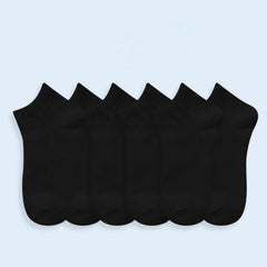 6 Pairs Soft Cotton Blend Ankle Socks for Women