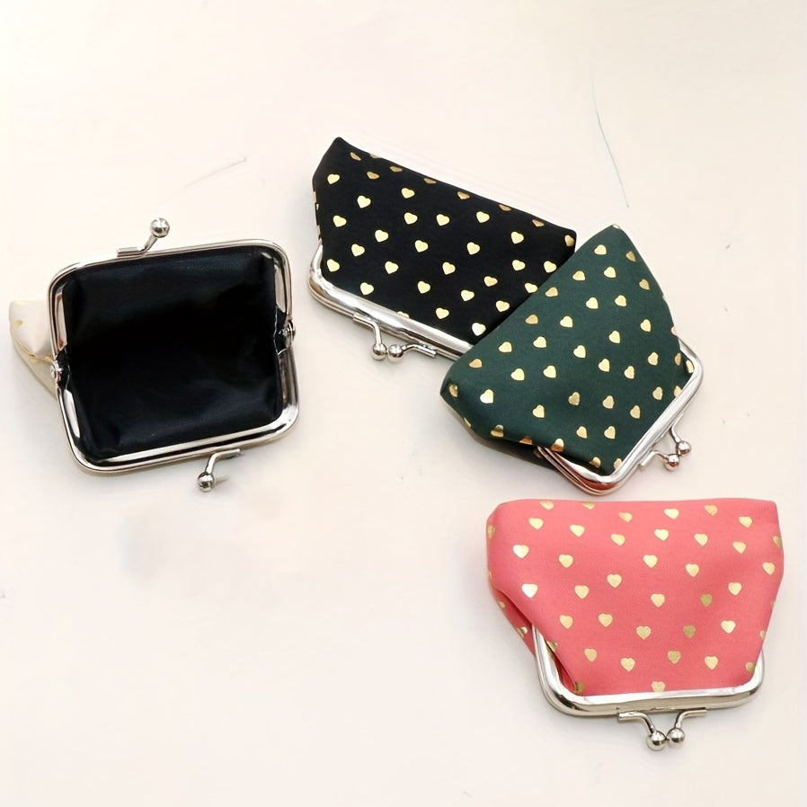 Cartoon Heart Pattern Coin Purse Bag Key Bag Money Bags