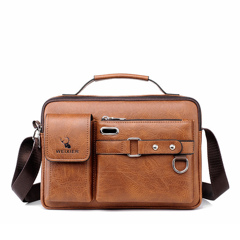 Men's Business PU Leather Messenger Bag