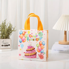 12 Pcs Happy Birthday Non-woven Bags - Kids Treat Bags - Waterproof Gift Bags