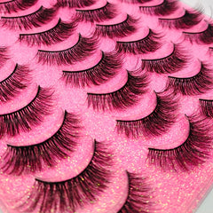 20 pairs 3D Faux Mink Eyelashes Natural Wispy Fluffy Extension Makeup
