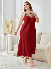 Lace Cami Sleepwear Dress Women's Plus Pajama Dress