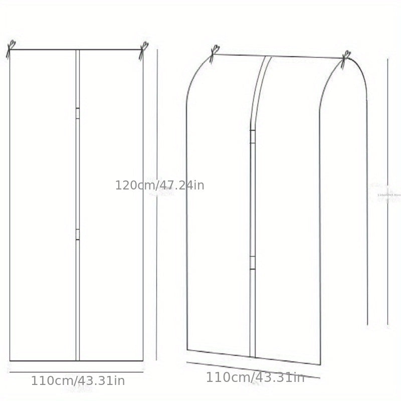 Transparent Clothes Dust Cover Storage Bag Wardrobe Hanger Dust Cover
