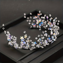 Bridal Crystal Crown Headband Earrings Set Wedding Jewelry Accessories