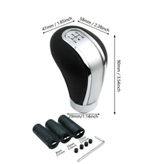 5 Speed Leather Shifter Knob for Manual Cars Trucks SUVs